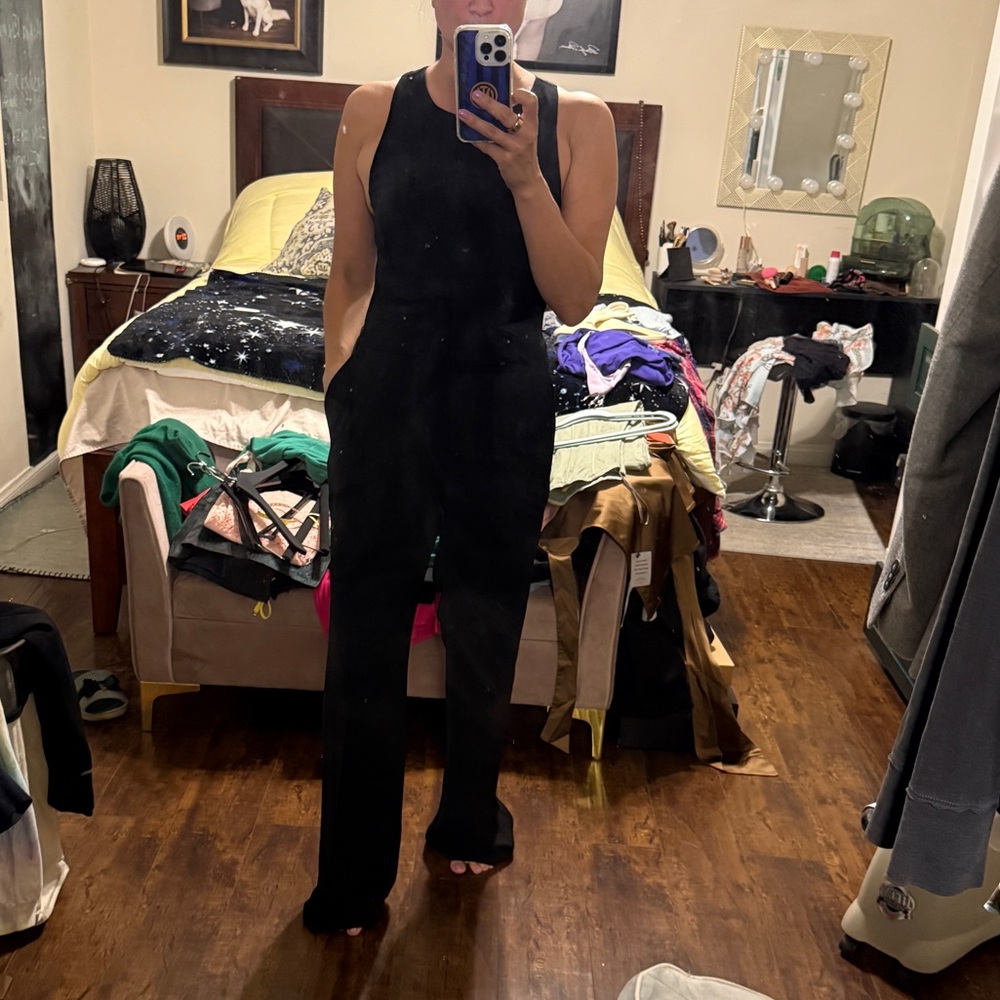 Rachel Roy Racer back Jumpsuit With Wide Leg